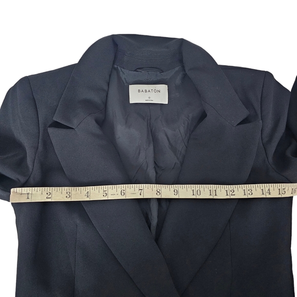 Aritzia Babaton Amell Blazer Black Double Breasted Long Lined Size 0 - Picture 9 of 9